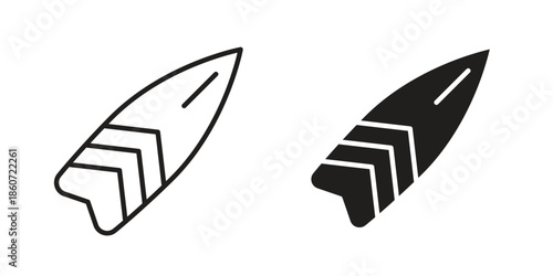 Surf board icons simple design. Vector illustration for web ui