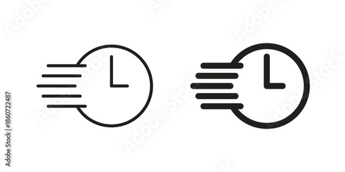 Time fast icons simple design. Vector illustration for web ui