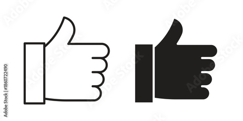 Thumb icons simple design. Vector illustration for web ui