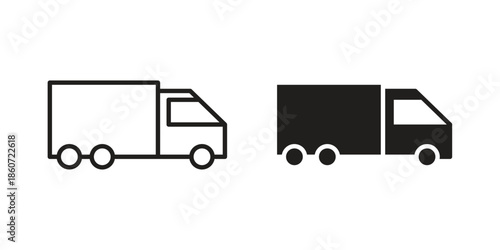 Truck icons simple design. Vector illustration for web ui