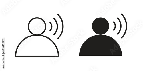 Voice icons simple design. Vector illustration for web ui