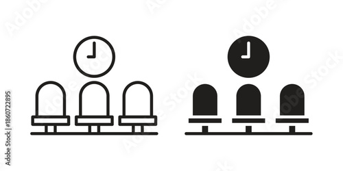 Waiting Room icons simple design. Vector illustration for web ui
