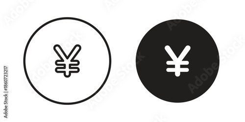 Yen icons simple design. Vector illustration for web ui