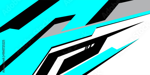 Cargo van decal design vector. Graphic abstract stripe racing background kit designs for wrap vehicle, race car, branding car.