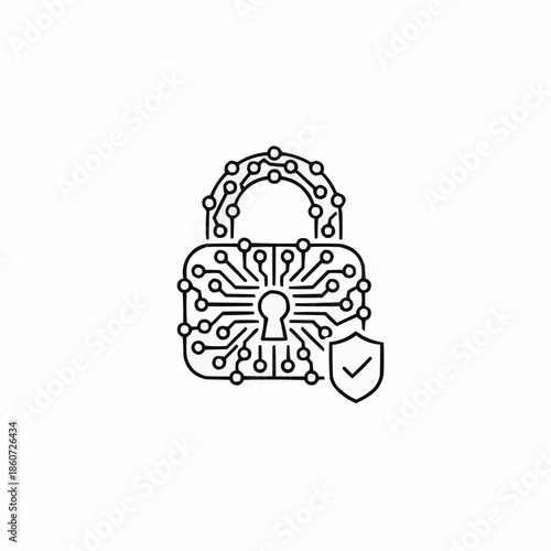 Secure digital padlock with shield and circuit board design