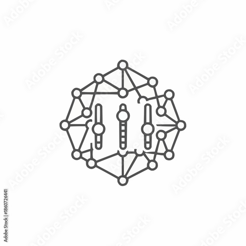 Modern network connection concept with innovative technology design