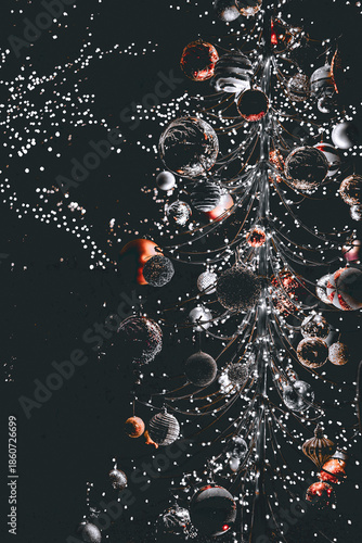 Christmas lights background, blurred lights