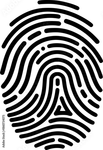 Unique fingerprint designs in simple black and white style
