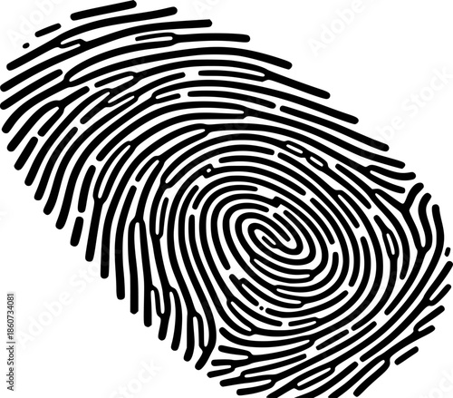Unique fingerprint designs in simple black and white style
