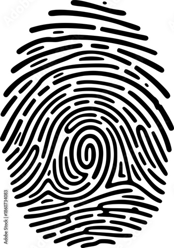 Unique fingerprint designs in simple black and white style

