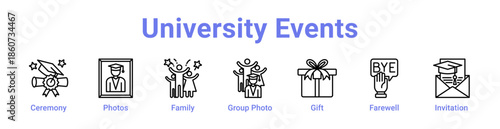 University Events Icon Banner and Collection