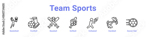 -Team Sports Icon Banner and Collection