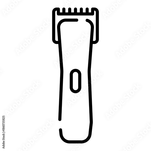 Electric hair clippers black line icon