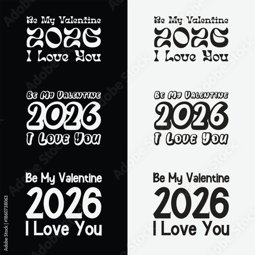 Premium Valentine's Day vector collection for cards, posters, and t-shirt graphics.