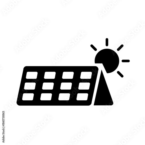 太陽電池をモチーフにした学習系アイコン