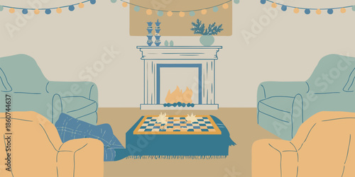 Snug New Year's Eve Living Room