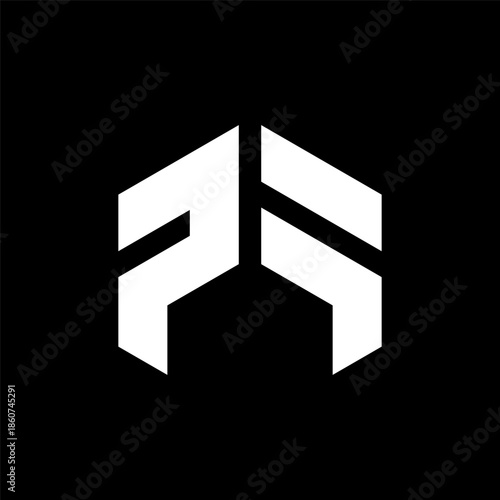 Letter PF creative bold monogram logo