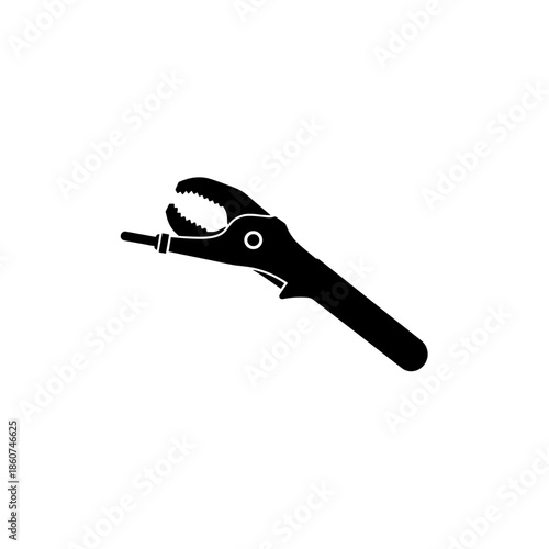 Adjustable Wrench Tool Isolated on White.