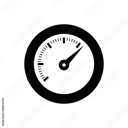 Black Stopwatch with White Dial.