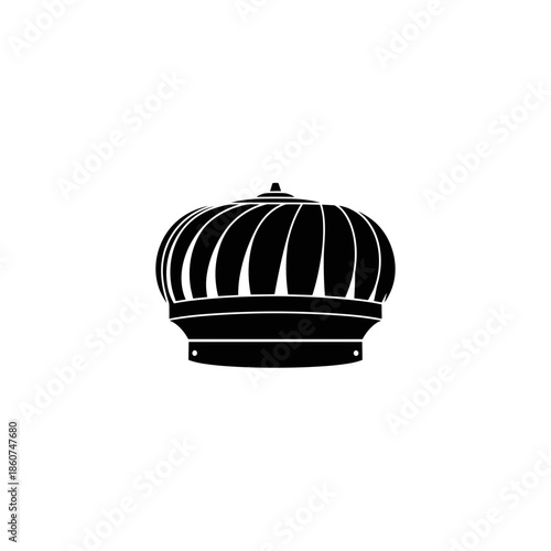 Black Ventilator Fan on White Background.