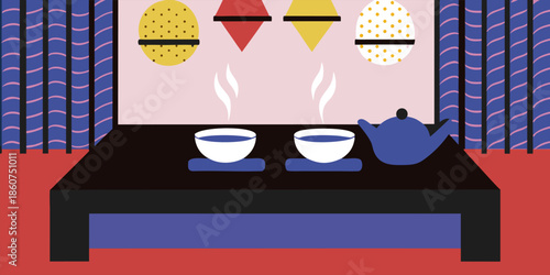 Cozy New Year Tea Ceremony with Delicate Porcelain