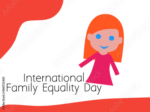 International Family Equality Day illustration. Group of rainbow people abstract icon. Colorful people figures standing in a row illustration. Important day