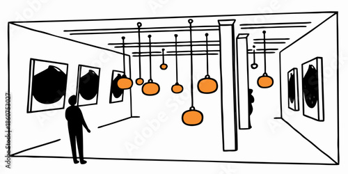 Vibrant Orange Sphere Installation