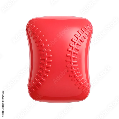 Red rubber protective athletic mouthguard.