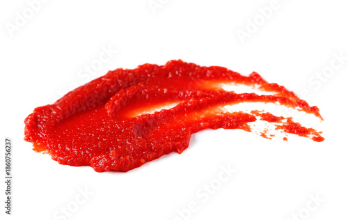 Bright red tomato paste swi...