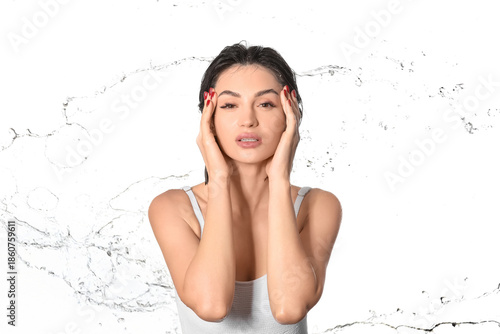 Beautiful young woman with ...