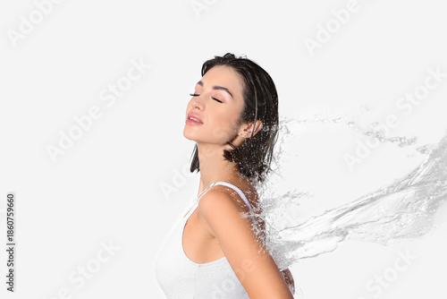Beautiful young woman with ...