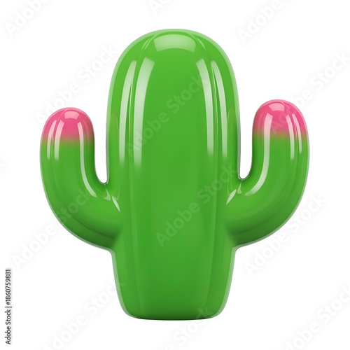 Green Cactus Toy with Pink Tips.