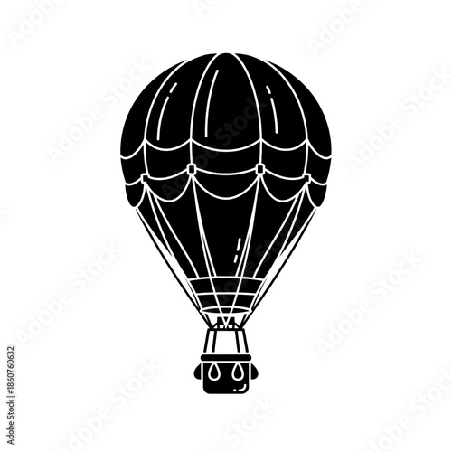 Black and White Hot Air Balloon.