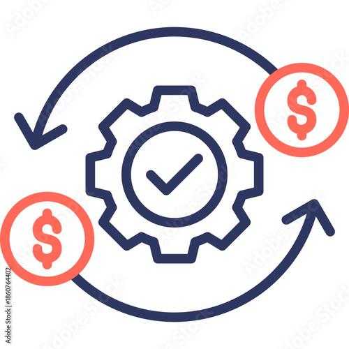 Sales Techniques line color icon