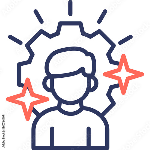 Adaptability Skills line color icon