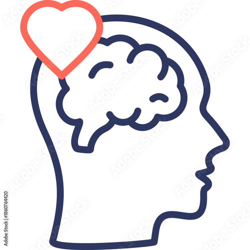 Emotional Intelligence line color icon