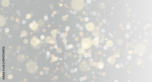 Sparkling Bokeh Light Effect on Gray Background