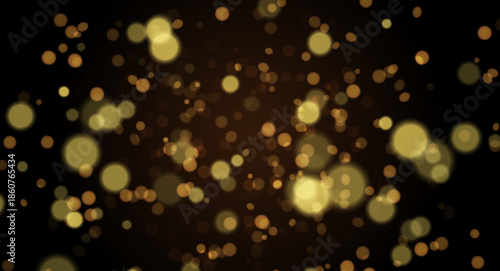 Golden Bokeh Lights Abstract Background