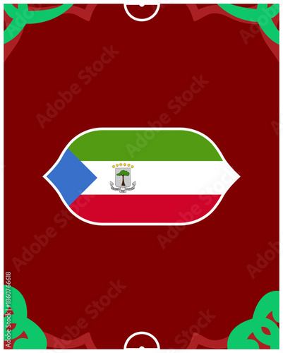Equatorial Guinea Flag Emblem African Nations Morocco 2025 Countries Teams African Football Symbol Logo Design Vector Illustration