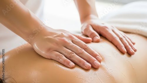 Wallpaper Mural Closeup of a professional therapist giving a relaxing deep tissue back massage to a client Torontodigital.ca