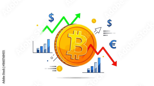 Financial Market Trends with Bitcoin Fluctuations and Currency Exchange Rates