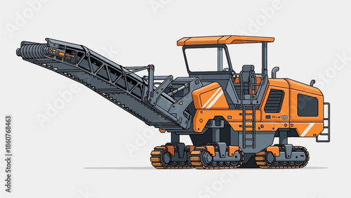 Heavy machinery crusher operating in industrial site