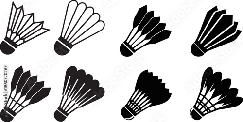 Multiple Shuttlecock Badminton Vector
