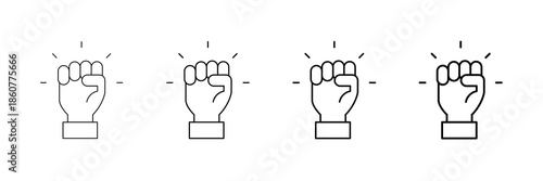 Courage Mark Icons Vector Set In Different Stroke Line Style