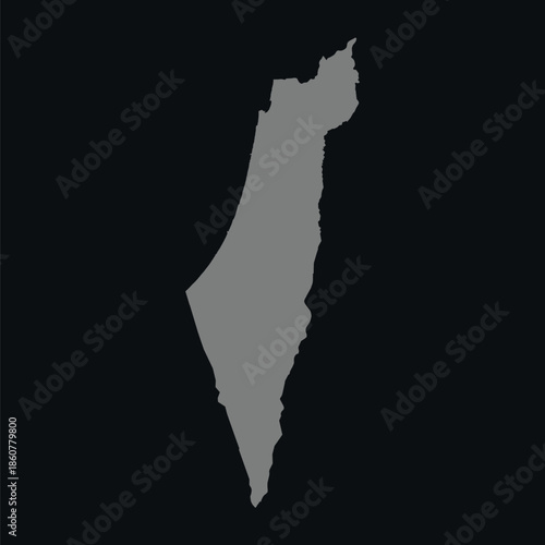 Scalable Palestine Vector Map Featuring Geographic Borders and Regional Territories