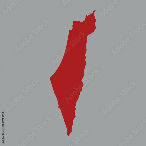 Clean Palestine Territorial Map Vector with Sharp Geographic Silhouettes