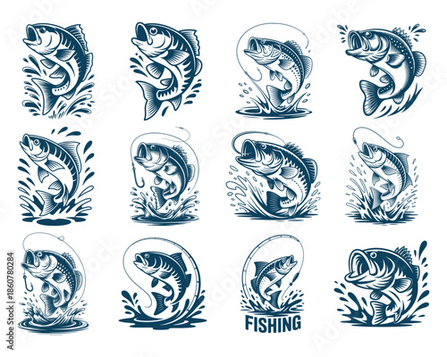 Fisherman Catching Fish Svg