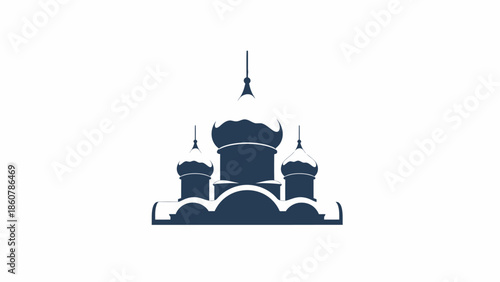 Architectural Marvel, Historic Church, Russia, Illustration, Winter Atmosphere, Aerial View, Cultural Heritage