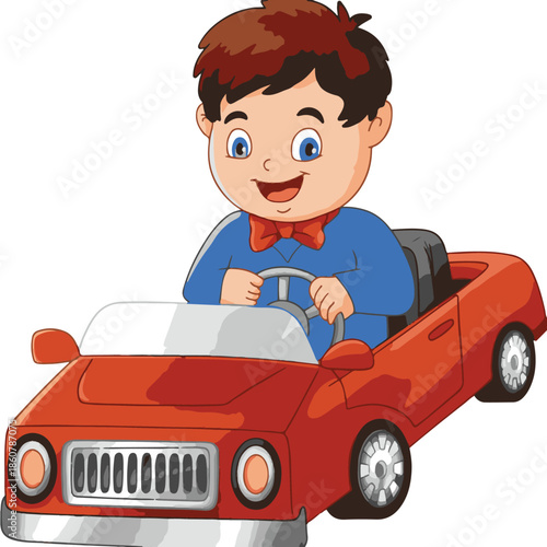 boy and car