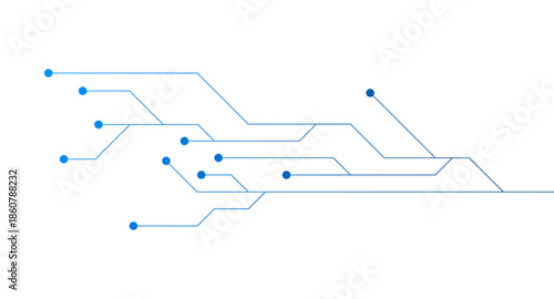 Futuristic circuit board pattern on white background. Electronic motherboard. Abstract technology circuit board background